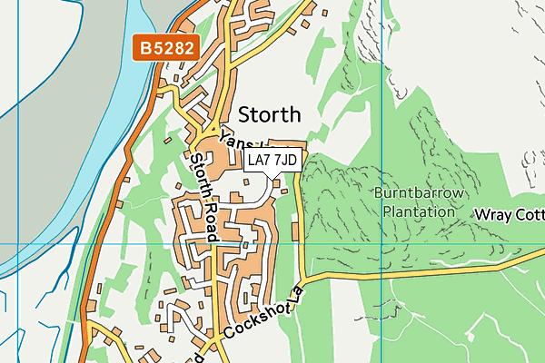 LA7 7JD map - OS VectorMap District (Ordnance Survey) LA7 7JD map - OS VectorMap District (Ordnance Survey)