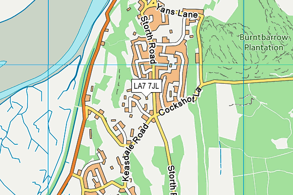 LA7 7JL map - OS VectorMap District (Ordnance Survey) LA7 7JL map - OS VectorMap District (Ordnance Survey)