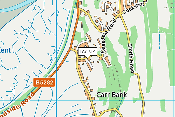 LA7 7JZ map - OS VectorMap District (Ordnance Survey) LA7 7JZ map - OS VectorMap District (Ordnance Survey)