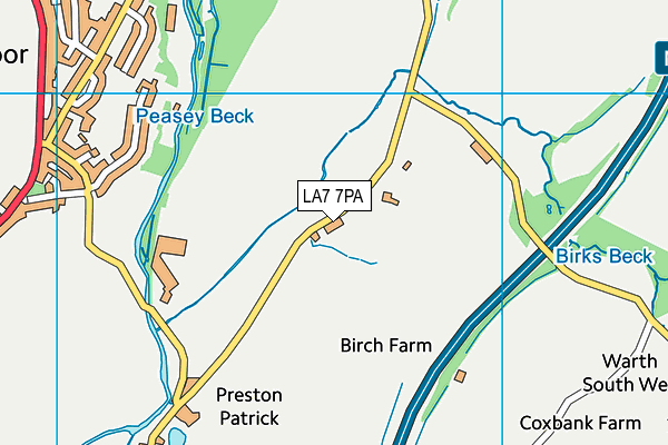 LA7 7PA map - OS VectorMap District (Ordnance Survey) LA7 7PA map - OS VectorMap District (Ordnance Survey)