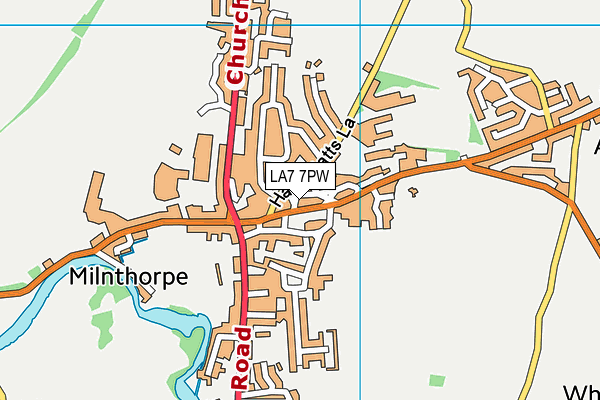 LA7 7PW map - OS VectorMap District (Ordnance Survey) LA7 7PW map - OS VectorMap District (Ordnance Survey)