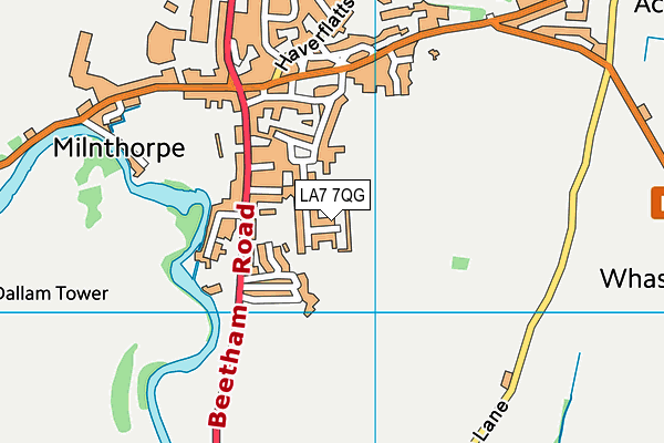 LA7 7QG map - OS VectorMap District (Ordnance Survey) LA7 7QG map - OS VectorMap District (Ordnance Survey)
