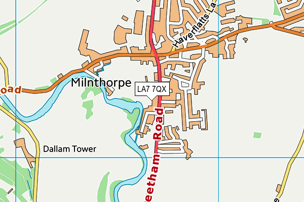 LA7 7QX map - OS VectorMap District (Ordnance Survey) LA7 7QX map - OS VectorMap District (Ordnance Survey)
