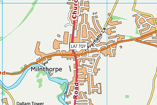 LA7 7QY map - OS VectorMap District (Ordnance Survey) LA7 7QY map - OS VectorMap District (Ordnance Survey)