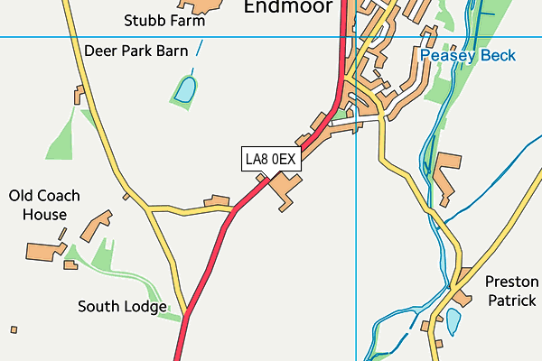 LA8 0EX map - OS VectorMap District (Ordnance Survey) LA8 0EX map - OS VectorMap District (Ordnance Survey)