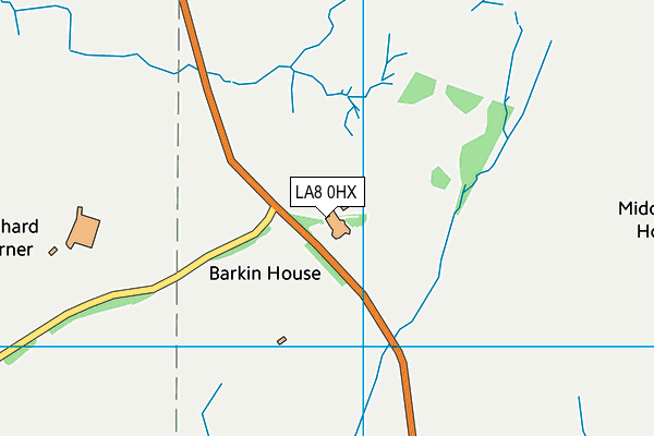 LA8 0HX map - OS VectorMap District (Ordnance Survey) LA8 0HX map - OS VectorMap District (Ordnance Survey)