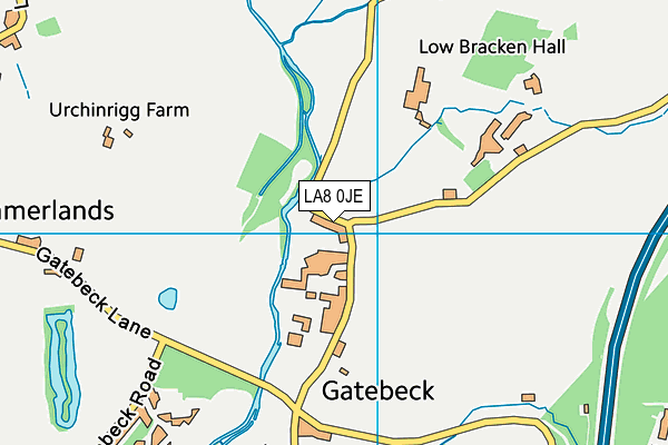 LA8 0JE map - OS VectorMap District (Ordnance Survey) LA8 0JE map - OS VectorMap District (Ordnance Survey)