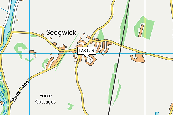 LA8 0JR map - OS VectorMap District (Ordnance Survey) LA8 0JR map - OS VectorMap District (Ordnance Survey)