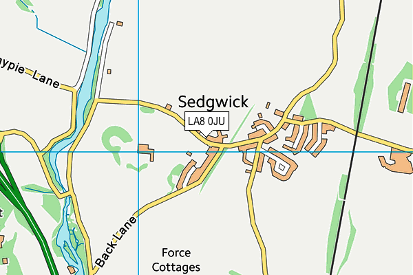 LA8 0JU map - OS VectorMap District (Ordnance Survey) LA8 0JU map - OS VectorMap District (Ordnance Survey)