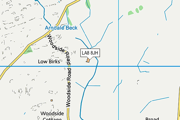 LA8 8JH map - OS VectorMap District (Ordnance Survey) LA8 8JH map - OS VectorMap District (Ordnance Survey)