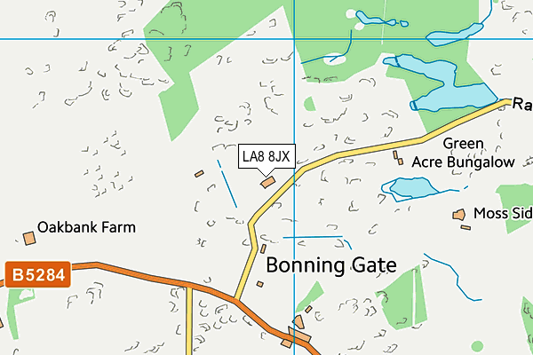 LA8 8JX map - OS VectorMap District (Ordnance Survey) LA8 8JX map - OS VectorMap District (Ordnance Survey)
