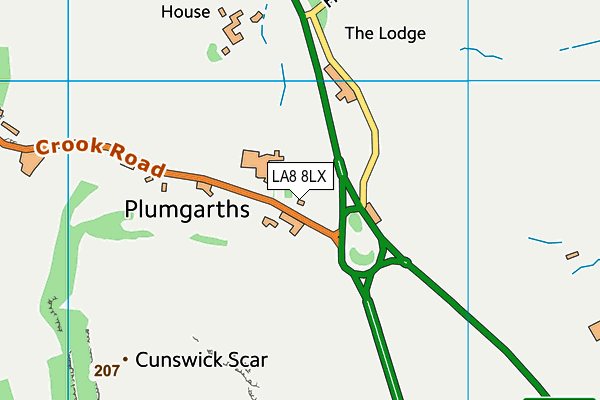 LA8 8LX map - OS VectorMap District (Ordnance Survey) LA8 8LX map - OS VectorMap District (Ordnance Survey)