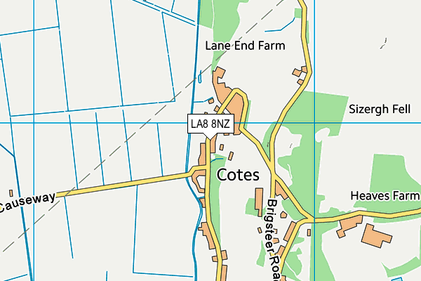 LA8 8NZ map - OS VectorMap District (Ordnance Survey) LA8 8NZ map - OS VectorMap District (Ordnance Survey)