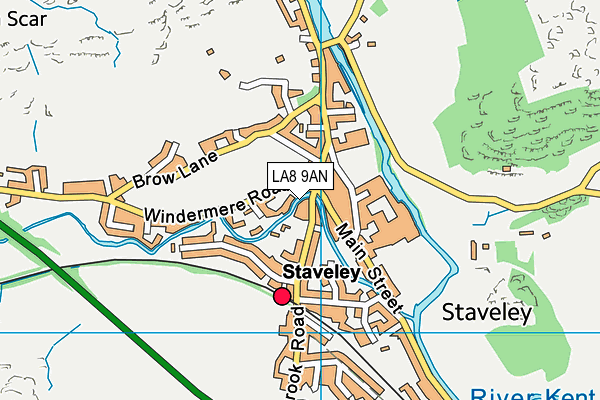 LA8 9AN map - OS VectorMap District (Ordnance Survey) LA8 9AN map - OS VectorMap District (Ordnance Survey)