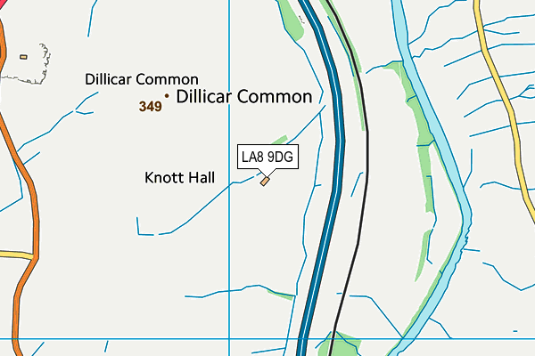 LA8 9DG map - OS VectorMap District (Ordnance Survey) LA8 9DG map - OS VectorMap District (Ordnance Survey)