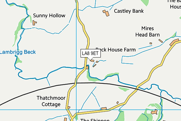 LA8 9ET map - OS VectorMap District (Ordnance Survey) LA8 9ET map - OS VectorMap District (Ordnance Survey)