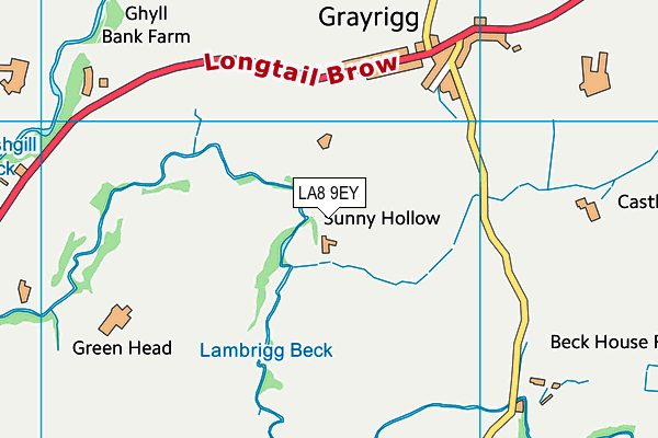LA8 9EY map - OS VectorMap District (Ordnance Survey) LA8 9EY map - OS VectorMap District (Ordnance Survey)