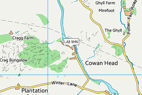 LA8 9HN map - OS VectorMap District (Ordnance Survey) LA8 9HN map - OS VectorMap District (Ordnance Survey)