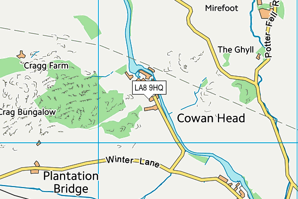 LA8 9HQ map - OS VectorMap District (Ordnance Survey) LA8 9HQ map - OS VectorMap District (Ordnance Survey)