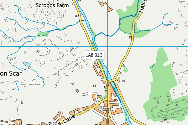 LA8 9JD map - OS VectorMap District (Ordnance Survey) LA8 9JD map - OS VectorMap District (Ordnance Survey)