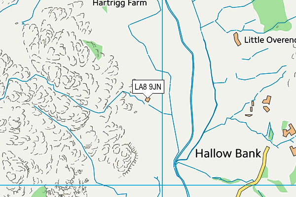 LA8 9JN map - OS VectorMap District (Ordnance Survey) LA8 9JN map - OS VectorMap District (Ordnance Survey)
