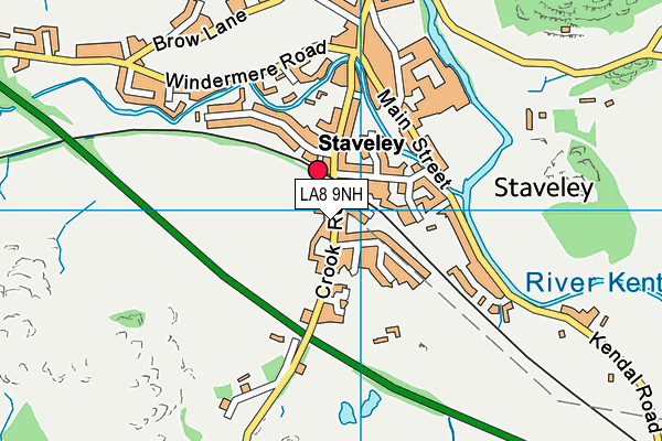 LA8 9NH map - OS VectorMap District (Ordnance Survey) LA8 9NH map - OS VectorMap District (Ordnance Survey)