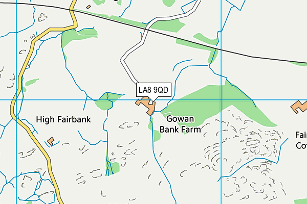 LA8 9QD map - OS VectorMap District (Ordnance Survey) LA8 9QD map - OS VectorMap District (Ordnance Survey)