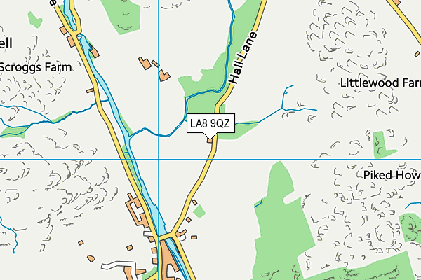LA8 9QZ map - OS VectorMap District (Ordnance Survey) LA8 9QZ map - OS VectorMap District (Ordnance Survey)