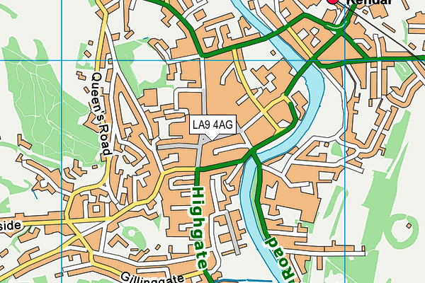 LA9 4AG map - OS VectorMap District (Ordnance Survey) LA9 4AG map - OS VectorMap District (Ordnance Survey)