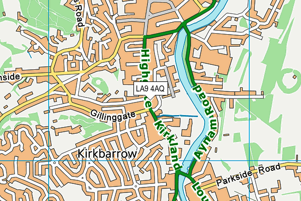 LA9 4AQ map - OS VectorMap District (Ordnance Survey) LA9 4AQ map - OS VectorMap District (Ordnance Survey)