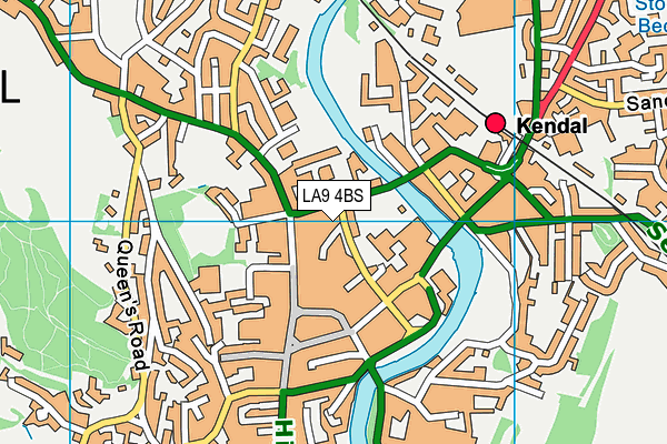 LA9 4BS map - OS VectorMap District (Ordnance Survey) LA9 4BS map - OS VectorMap District (Ordnance Survey)