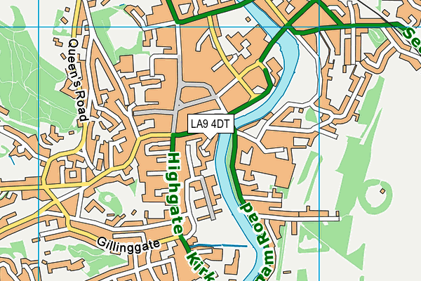 LA9 4DT map - OS VectorMap District (Ordnance Survey) LA9 4DT map - OS VectorMap District (Ordnance Survey)