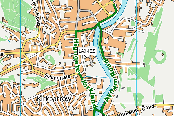 LA9 4EZ map - OS VectorMap District (Ordnance Survey)