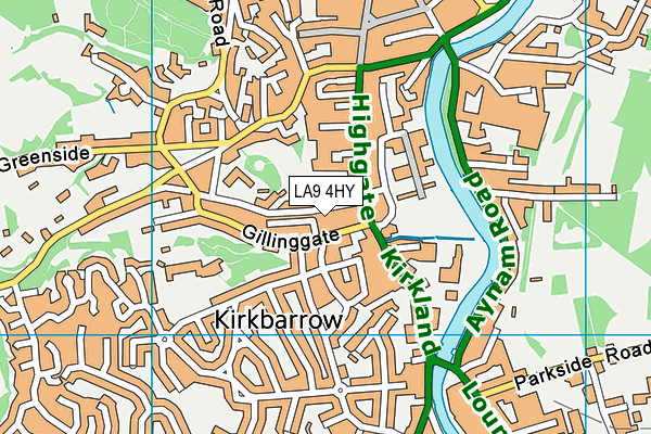 LA9 4HY map - OS VectorMap District (Ordnance Survey) LA9 4HY map - OS VectorMap District (Ordnance Survey)