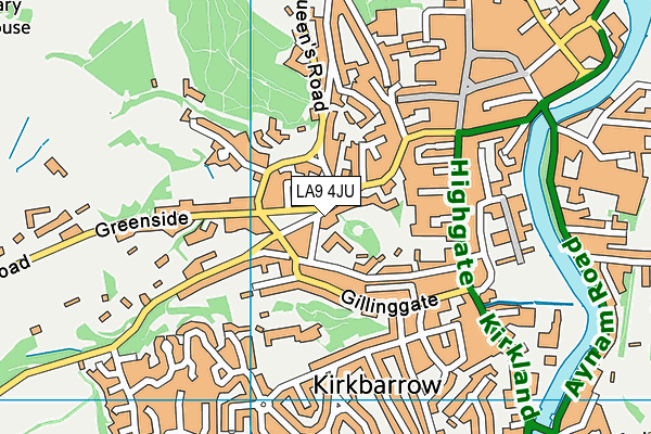 LA9 4JU map - OS VectorMap District (Ordnance Survey) LA9 4JU map - OS VectorMap District (Ordnance Survey)