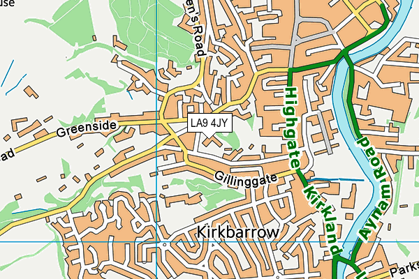 LA9 4JY map - OS VectorMap District (Ordnance Survey) LA9 4JY map - OS VectorMap District (Ordnance Survey)