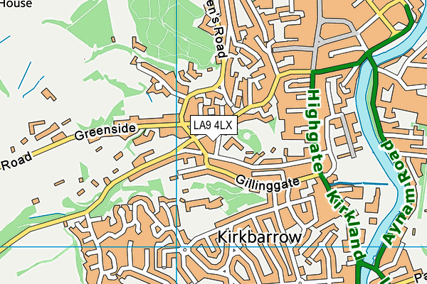 LA9 4LX map - OS VectorMap District (Ordnance Survey) LA9 4LX map - OS VectorMap District (Ordnance Survey)