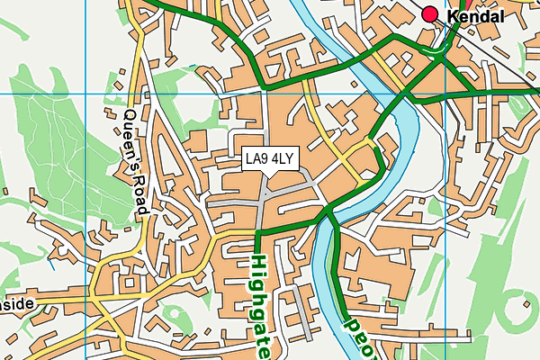LA9 4LY map - OS VectorMap District (Ordnance Survey) LA9 4LY map - OS VectorMap District (Ordnance Survey)