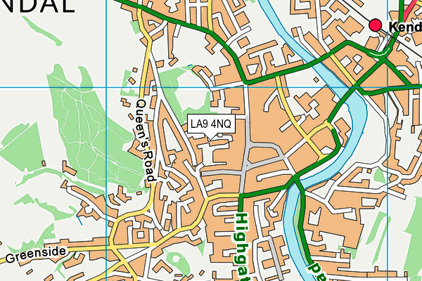 LA9 4NQ map - OS VectorMap District (Ordnance Survey) LA9 4NQ map - OS VectorMap District (Ordnance Survey)