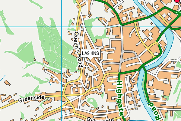 LA9 4NS map - OS VectorMap District (Ordnance Survey) LA9 4NS map - OS VectorMap District (Ordnance Survey)