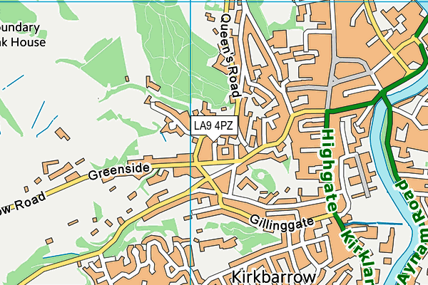LA9 4PZ map - OS VectorMap District (Ordnance Survey) LA9 4PZ map - OS VectorMap District (Ordnance Survey)