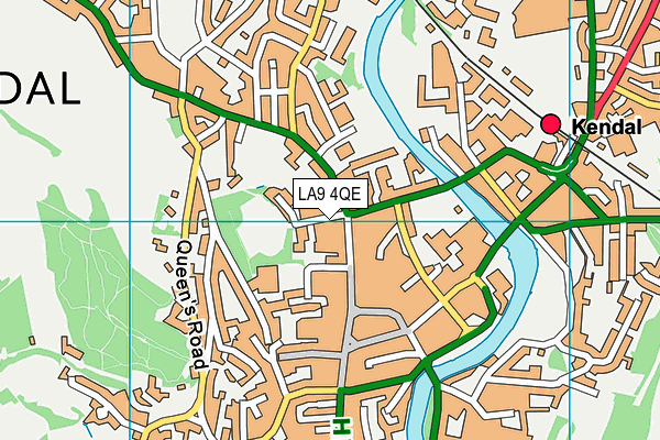 LA9 4QE map - OS VectorMap District (Ordnance Survey) LA9 4QE map - OS VectorMap District (Ordnance Survey)