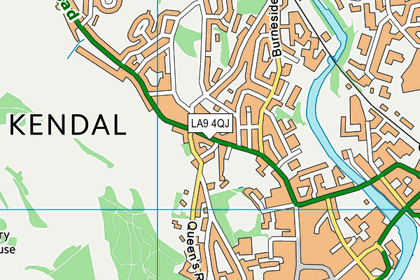 LA9 4QJ map - OS VectorMap District (Ordnance Survey) LA9 4QJ map - OS VectorMap District (Ordnance Survey)
