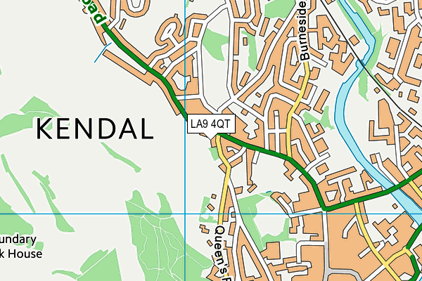 LA9 4QT map - OS VectorMap District (Ordnance Survey)
