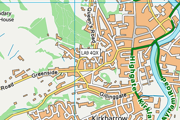 LA9 4QX map - OS VectorMap District (Ordnance Survey) LA9 4QX map - OS VectorMap District (Ordnance Survey)