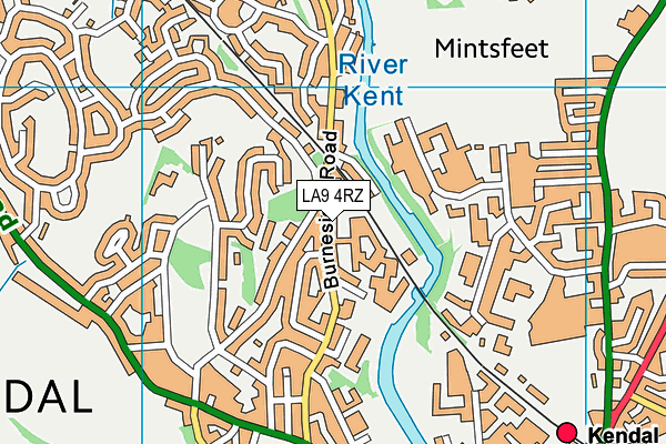 LA9 4RZ map - OS VectorMap District (Ordnance Survey) LA9 4RZ map - OS VectorMap District (Ordnance Survey)