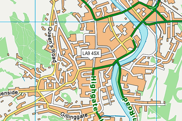 LA9 4SX map - OS VectorMap District (Ordnance Survey) LA9 4SX map - OS VectorMap District (Ordnance Survey)