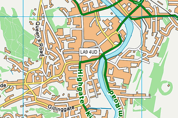 LA9 4UD map - OS VectorMap District (Ordnance Survey) LA9 4UD map - OS VectorMap District (Ordnance Survey)