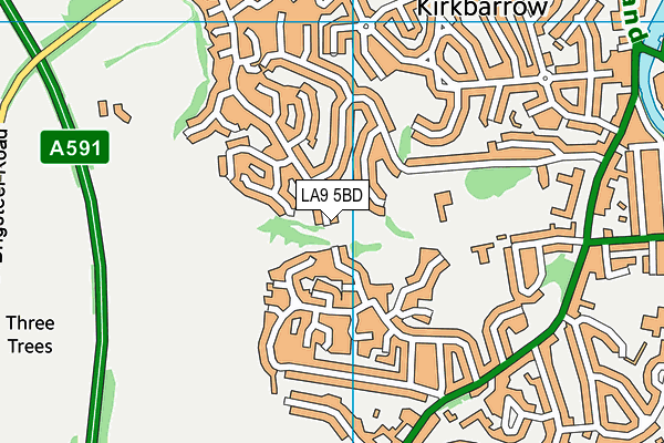 LA9 5BD map - OS VectorMap District (Ordnance Survey) LA9 5BD map - OS VectorMap District (Ordnance Survey)