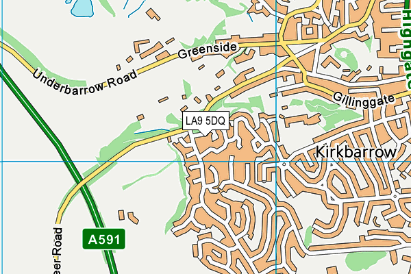 LA9 5DQ map - OS VectorMap District (Ordnance Survey) LA9 5DQ map - OS VectorMap District (Ordnance Survey)